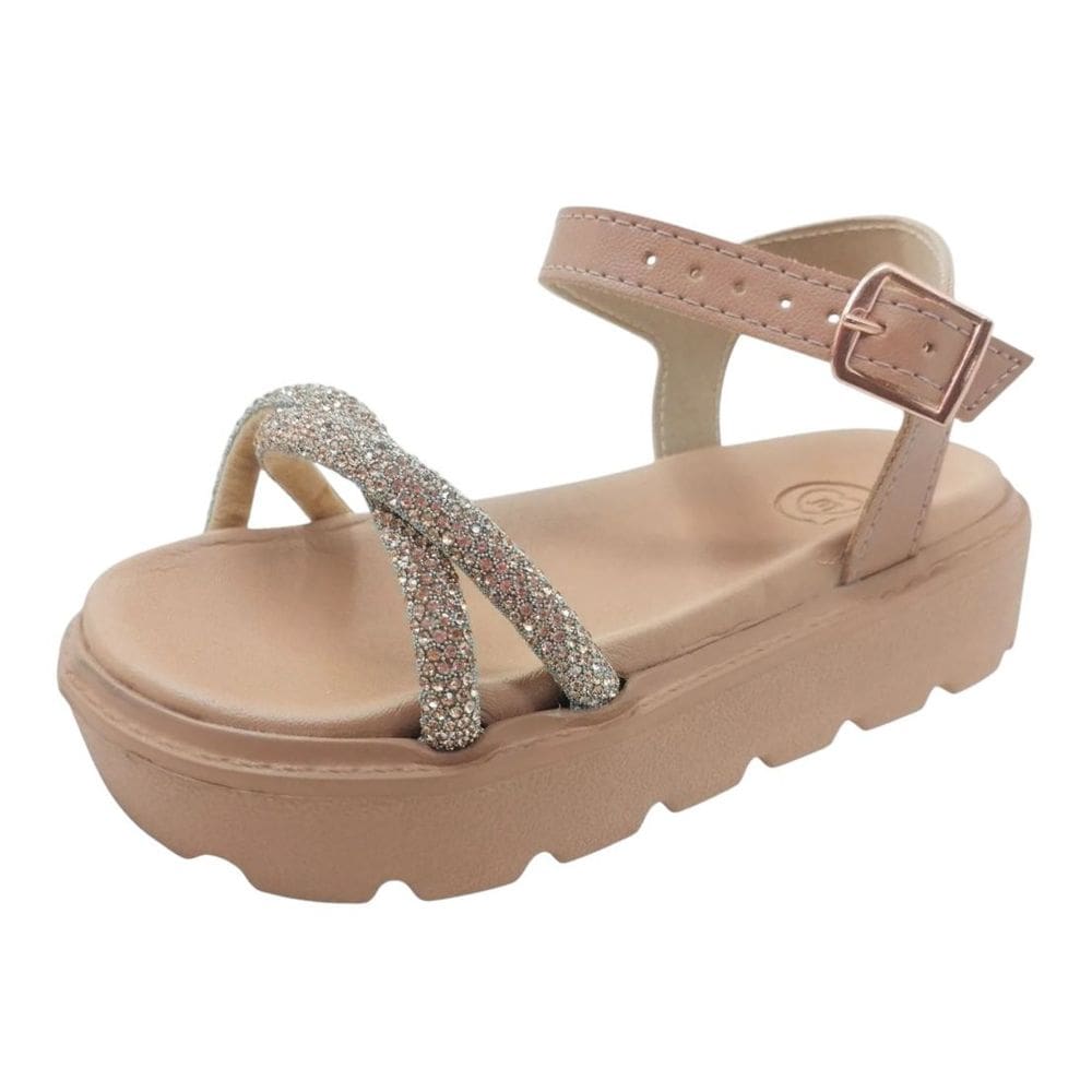 Sandália Infantil Menina Conforto Strass Brilho Molekinha
