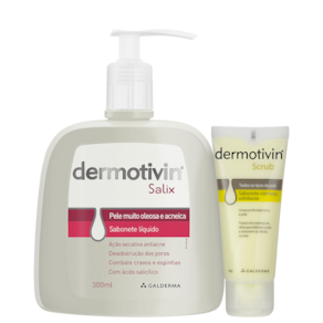 Kit Dermotivin Esfoliação Limpeza Pele Oleosa Dupla (2 Prod)