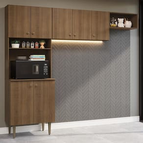 Armário de Cozinha Compacta 235cm Rustic Gourmet Madesa XB03