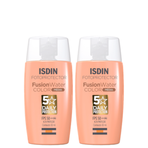 Kit ISDIN Fotoprotector Fusion Water Color 5 Stars FPS 50 Cor Média (2 Unidades)