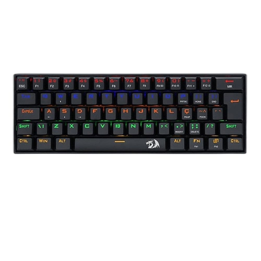 Teclado Mecânico Redragon Lakshmi K606 Rainbow Usb Teclado