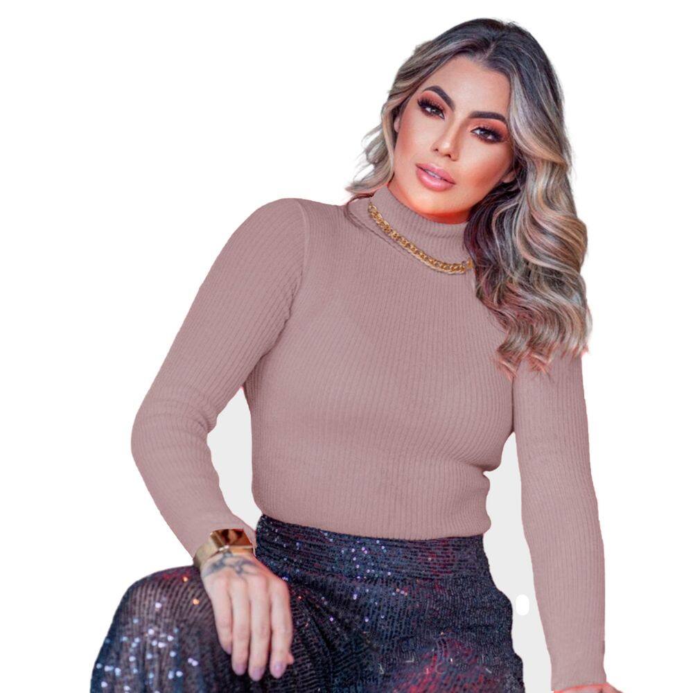 Cacharrel Feminino Manga Longa Tricô