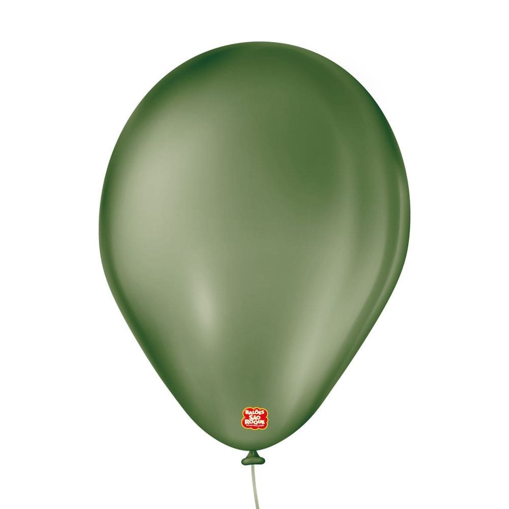 Balão Verde Eucalipto de Látex - 7 Polegadas - 50 Unidades