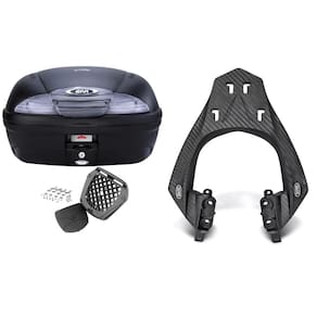 BAU 45L MONOLOCK SIMPLY FUME E450NT GIVI + BAGAGEIRO SCAM FIBER FORCE Fz15 2023 2024 2025