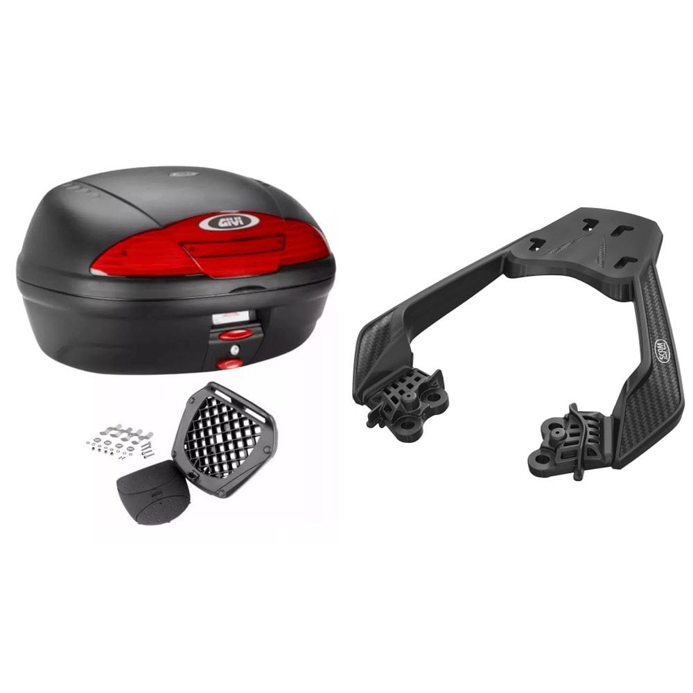 BAU MOTO 45L MONOLOCK SIMPLY E450N GIVI + SUPORTE SCAM Honda Cb 300f Twister Cb300f