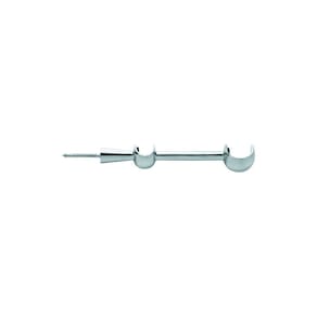 Suporte Cortina Duplo 19/28mm Ilhos Cromado Aluminio   un