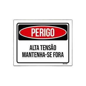 Kit 5 Placas Perigo Alta Tensão Mantenha-Se Fora