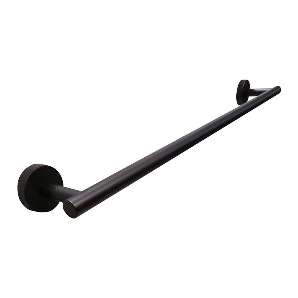 Toalheiro de Banho Redondo Inox Preto