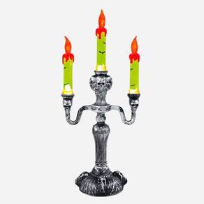Candelabro Halloween Macabro Com Luz Assustador