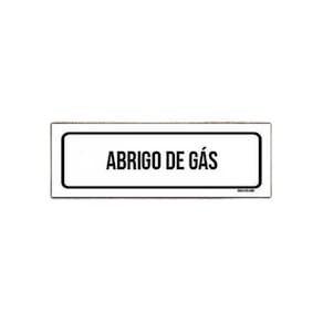 Placa De Sinalização Setor - Abrigo De Gás 23X9