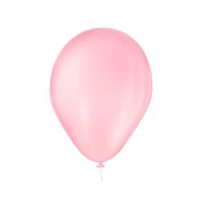 Balão 7 Rosa Baby Liso - 50 Unidades