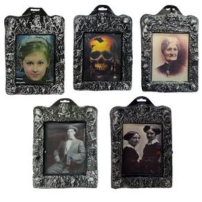 Quadro de Halloween Holográfico com Caveiras - 3 Unidades