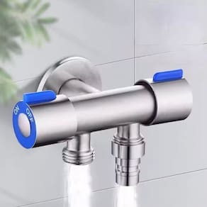 Registro Duplo para Ducha para Lavatório Inox Escovado Inox Grascan Cromado