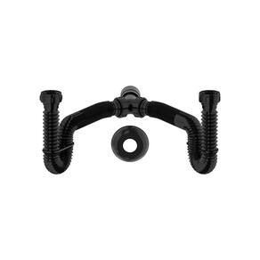 Sifão Duplo Sanfonado Extensível Censi 68cm Preto