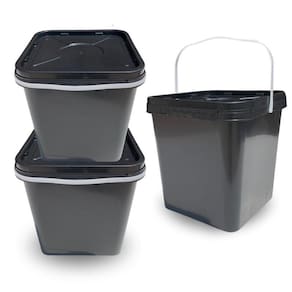 Balde Quadrado Reciclado Com Lacre Uso Industrial 02 Pçs