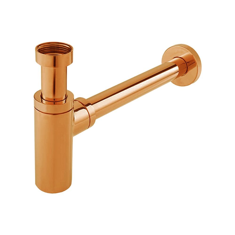 Sifão Rose Gold Inox para Cuba de Banheiro