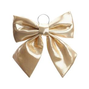 Laço Decorativo Pronto Liso Dourado Natal 34cm - 1 Unidade