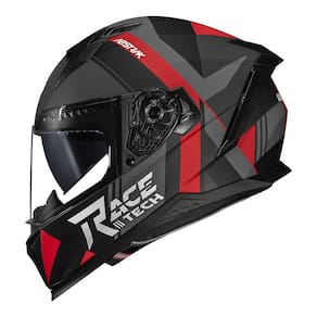Capacete Race Tech Volt Abstrak Preto e Vermelho Fosco