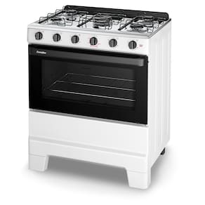 Fogão Esmaltec Ideal POP 5 Bocas Branco com Forno Limpa Fácil