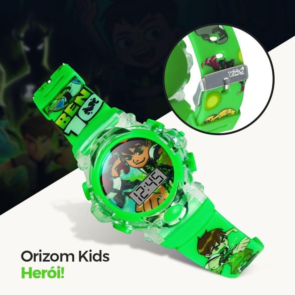 Relogio Infantil Digital Ben10 Verde Silicone | Casas Bahia