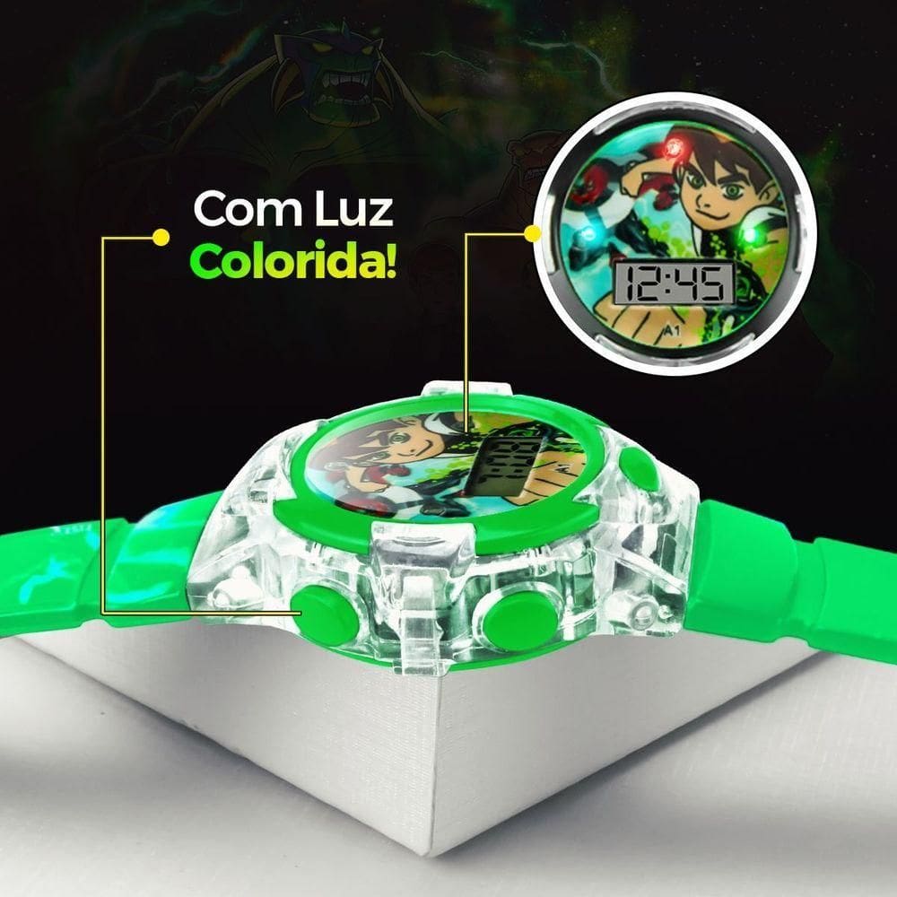 Relogio Infantil Digital Ben10 Verde Silicone | Casas Bahia