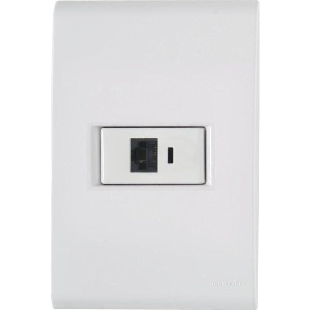 Conjunto 4 X 2 Com 1 Tomada Rj45 Cat, 6 Liz Branco - Tramontina