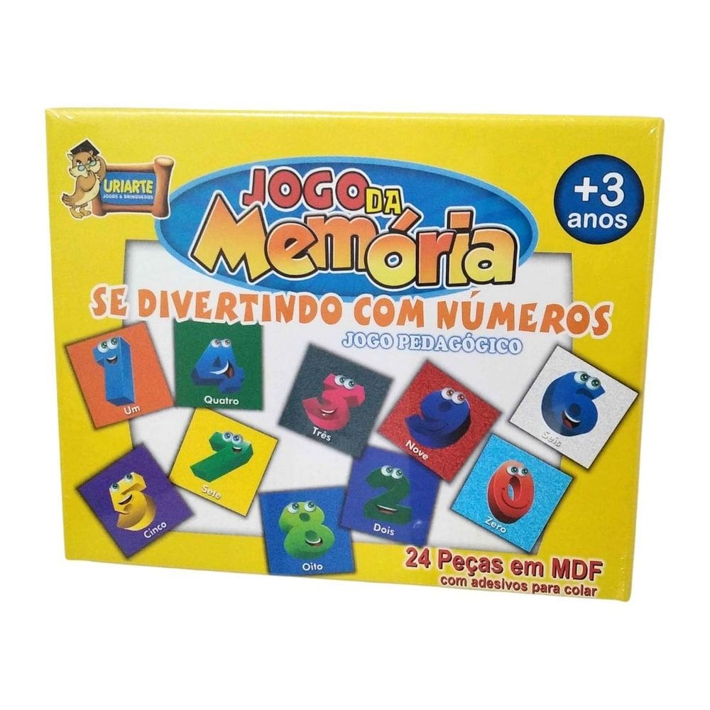 Jogo da Memória Se Divertindo Com Números - 24 Peças