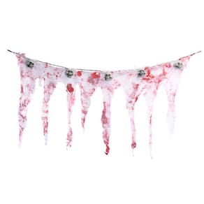 Faixa Decorativa Halloween Manchas de Sangue Com Caveiras