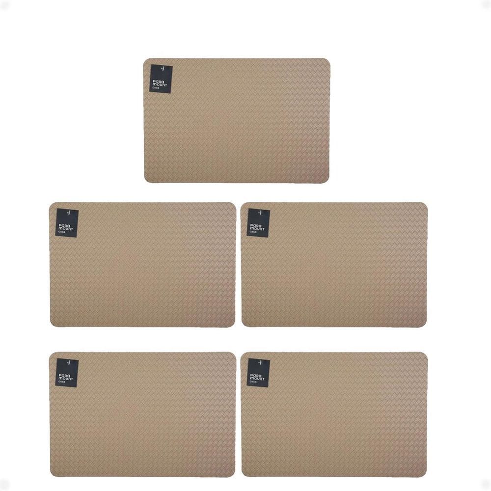 Kit 5 Lugar Americano Premium Trama 45X30 Cm Nude Paramount