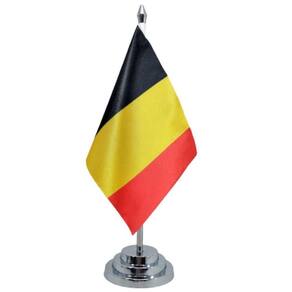 Bandeira Mesa Dupla Face Bélgica 29 Cm Alt Mastro