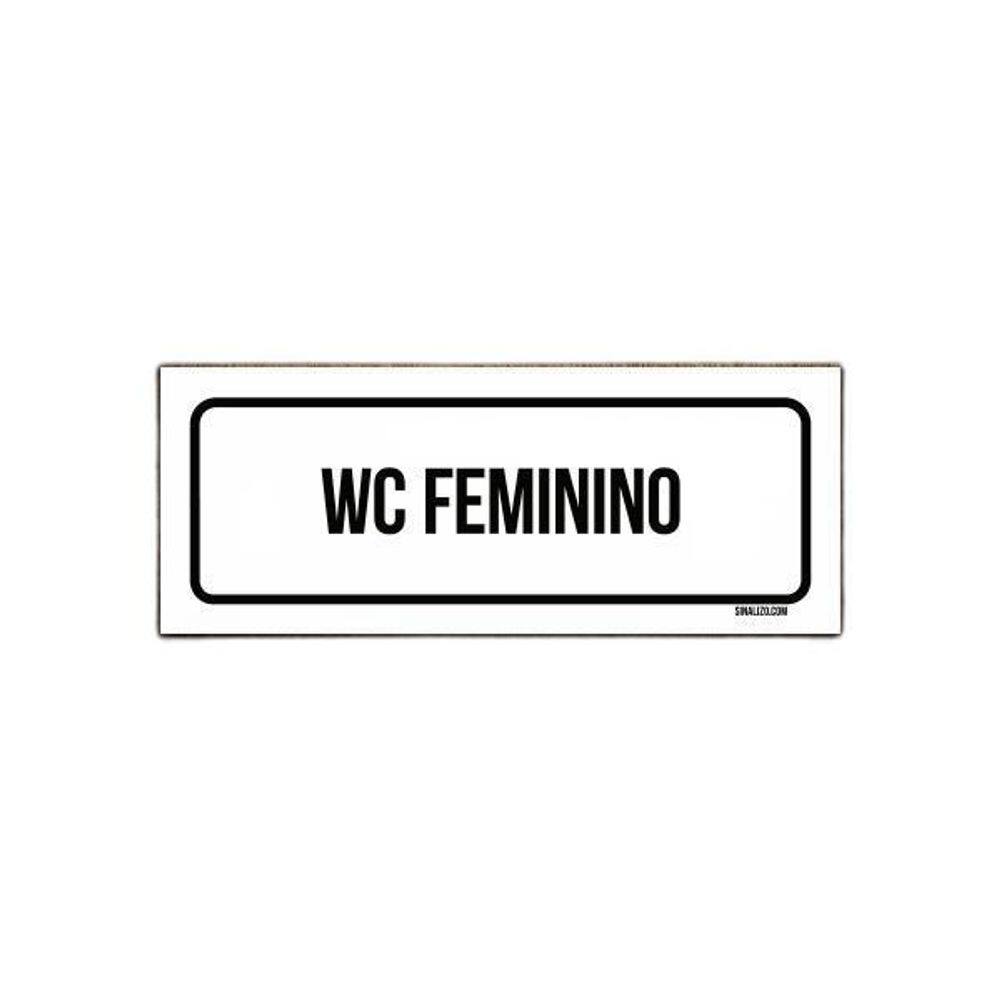 Placa De Sinalização Setor - Wc Feminino 23X9