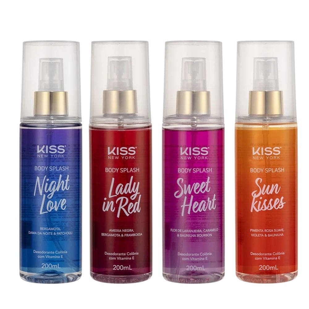 Kit Body Splash Kiss New York - 4 Fragrâncias