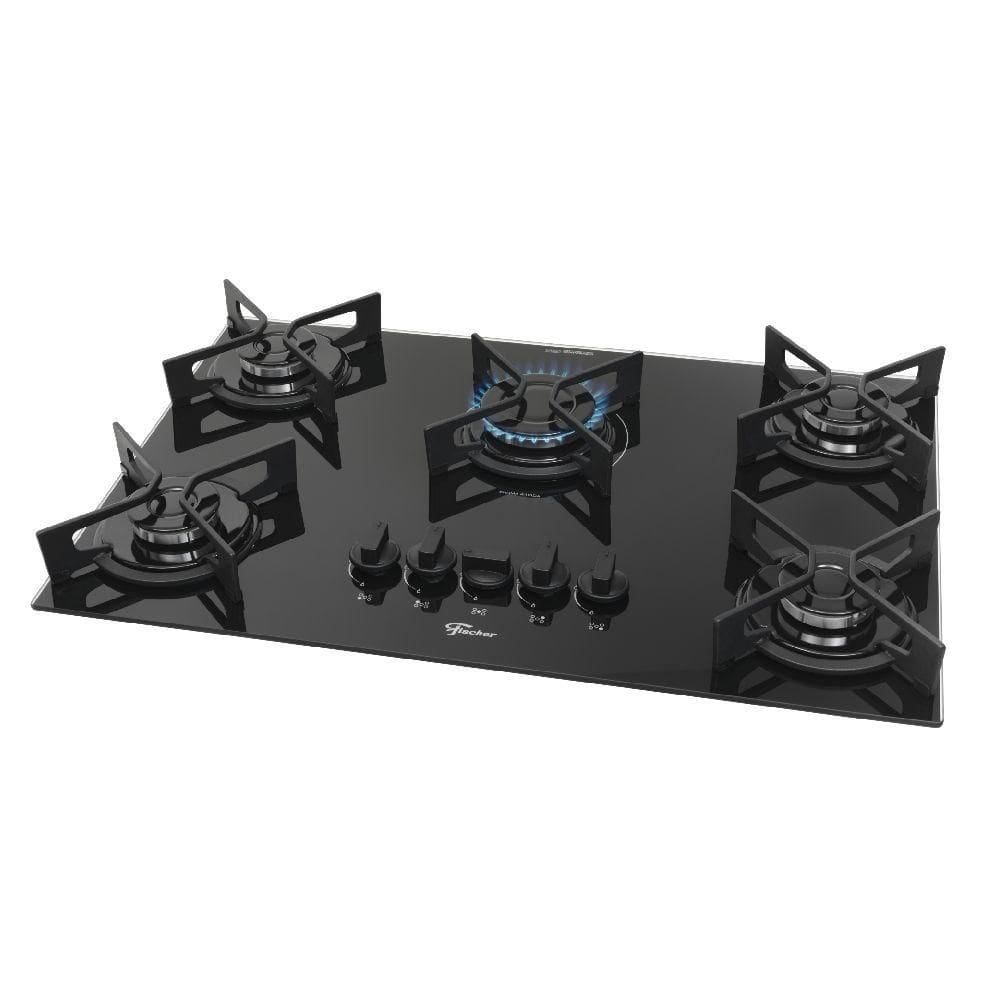 Cooktop Fit Line Fischer 5 Bocas Vidro | Casas Bahia