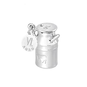 Bibelô Decorativo Latão de Leite com Revestimento Prateado