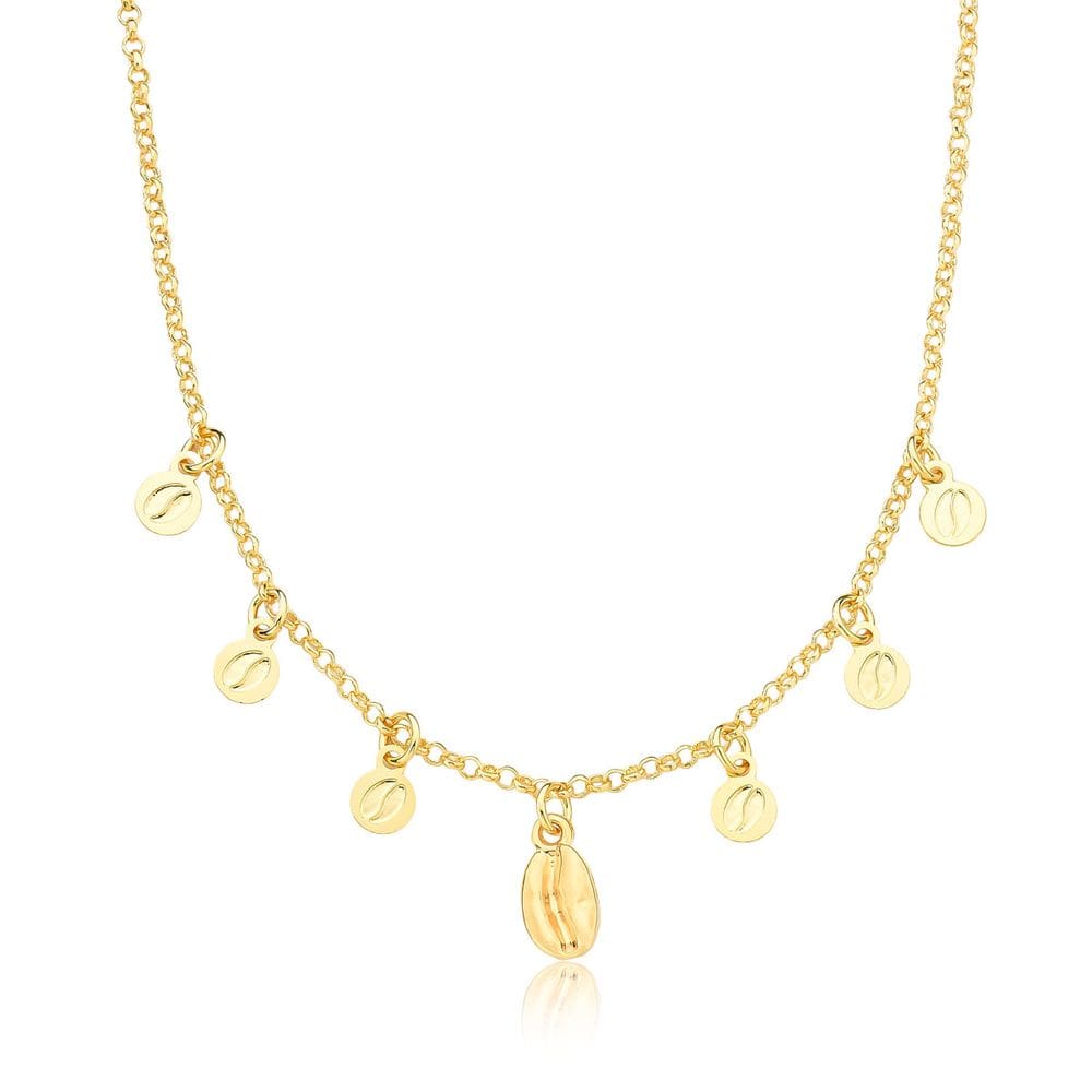 Colar Café Infantil Revestido em Ouro