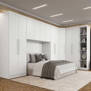 Guarda Roupa Modulado Casal Safira 11 Portas Branco