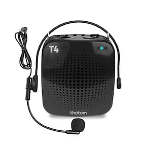 Amplificador Profissional Portátil de Voz THOTEM T4, 15W de potência e acompanhado de Microfone com fio – O Kit do Professor