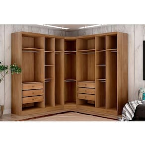 Closet Modulado Safira 001 Clic Moveis Cumaru