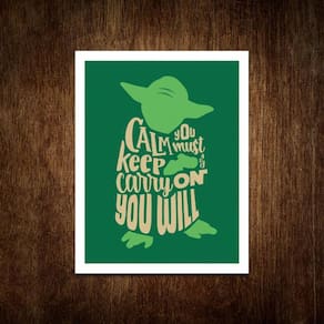 Placa Decorativa - Calm You Must Keep And Carry On You Will