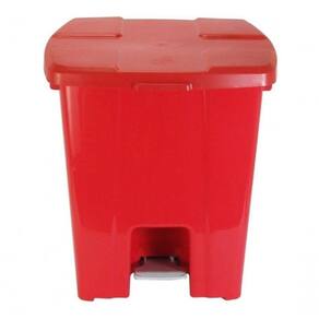 Cesto Quadrado Lixeira De 30 Litros Da Jsn Vermelho