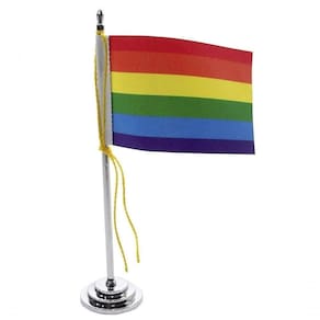 Bandeira De Mesa Glbt Orgulho Gay 15 Cm