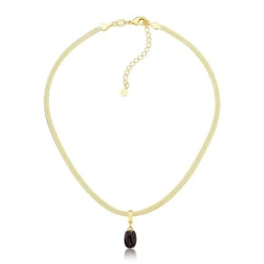 Choker Fita Diamantada Com Grão De Café Revestida Em Ouro