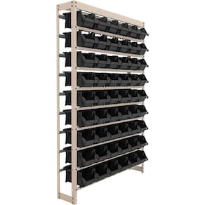 Estante Gaveteiro Metálica N5 150x99x27cm Com 54 Peças 54-5 Preta Worker