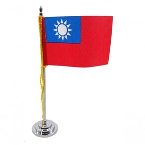 Mini Bandeira De Mesa Da Guiné Bissau 15 Cm Poliéster