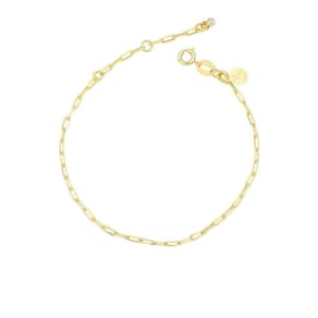 Pulseira De Elos Revestida Em Ouro