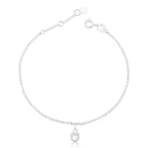 Pulseira Ponto De Luz 5mm Revestida Em Prata