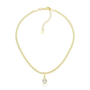 Choker Fita Diamantada Com Cápsula De Café Revestida Em Ouro