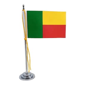 Mini Bandeira De Mesa Benim 15 C M Mastropoliéster