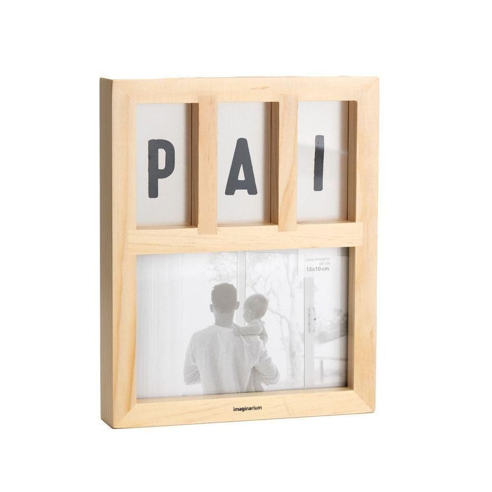 Porta Retrato Madeira Letreiro