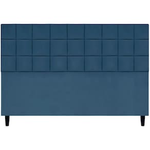 Cabeceira Decorativa Florem Para Cama De King 195 Cm Azul-marinho, Suede